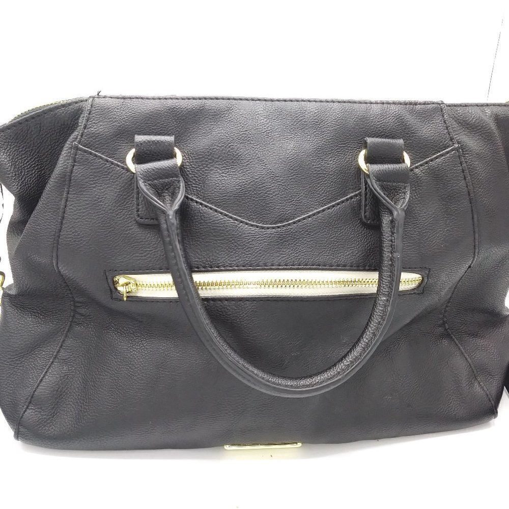 Steve Madden Shoulder Bag  -Bl w/ Wh /Gold Accents
